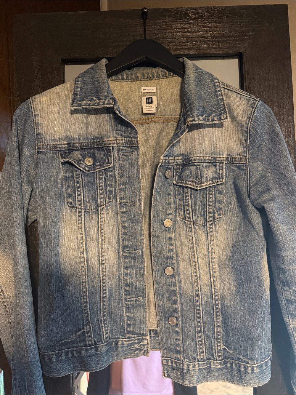 GAP Women's Faded distressed Blue Denim Jacket